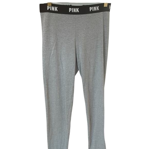 Victoria’s Secret PINK Heather Gray Leggings Size M Athleisure EUC - Picture 2 of 5
